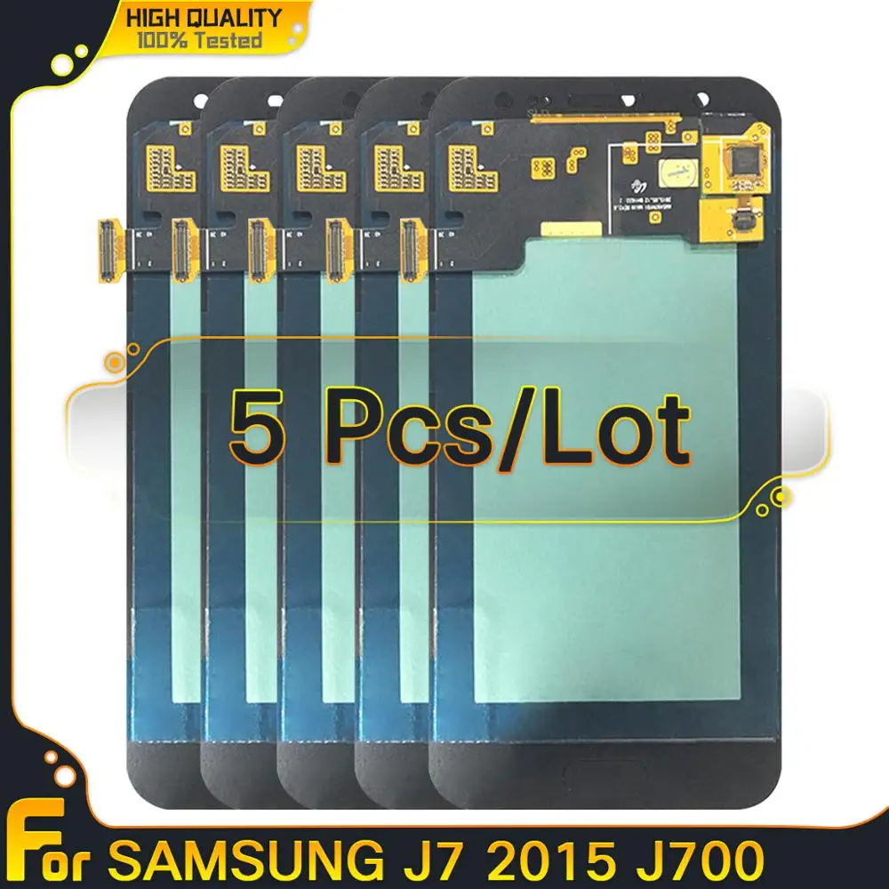 ЖК дисплей для Samsung Galaxy J7 2015 J700 J700F J700H 5 шт.|Экраны мобильных телефонов| |