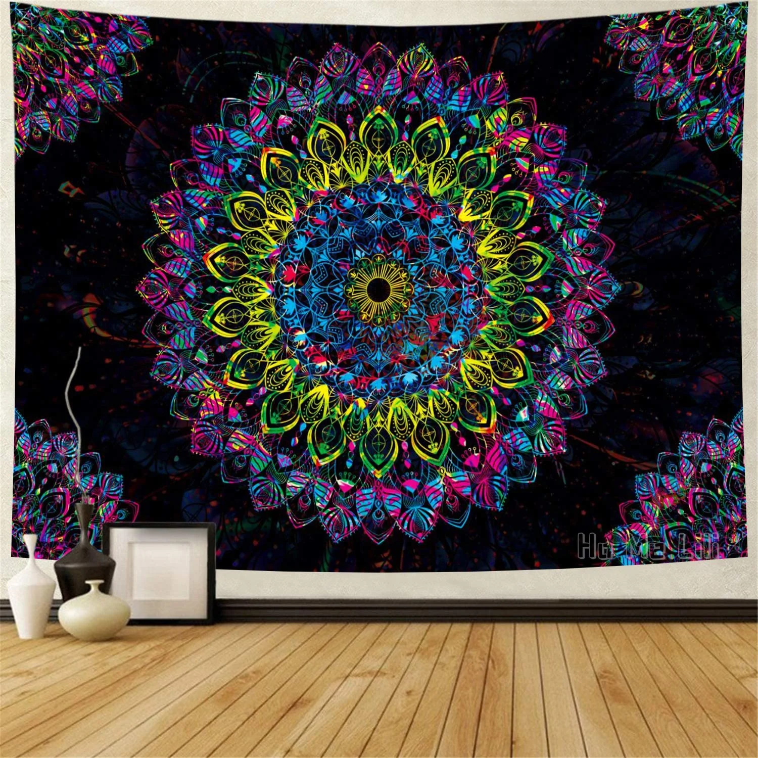 

Psychedelic Mandala Tapestry Hippie Bohemian Tapestry Indian Tapestry Colorful Flower Tapestry Wall Hanging Art For Room Decor
