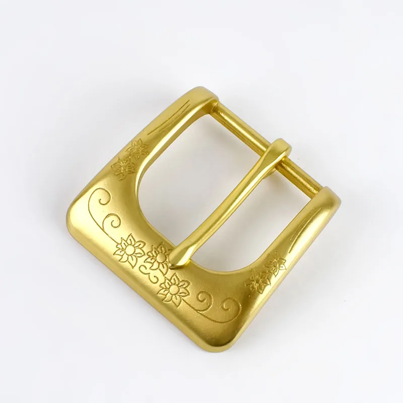 35mm Meetee Solid Brass Metal Belt Buckle Men Women Belt Head for Belt Metal Pin Buckles DIY Leather Craft Jeans Accessories - Цвет: 35mm