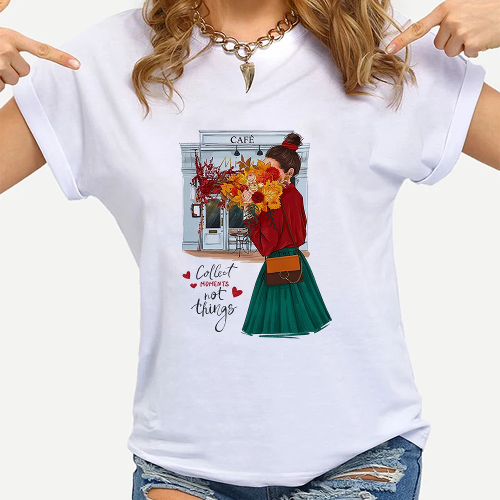 

Coffee Moment Not Things Casual T Shirt Women Streetwear Autumn Fashion European Novelty 2021 Elegant Aesthetic Tshirt Femme