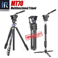 mt70 video camera tripod fast flip buckle fluid head panoramic half ball bowl monopod stand base for digital dslr camcorder