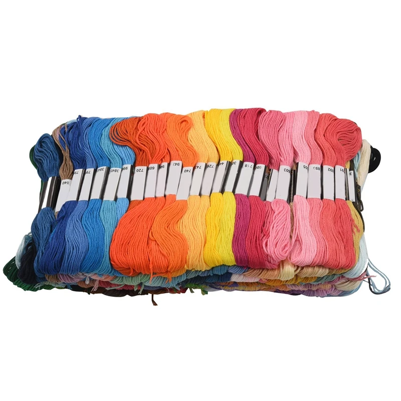 

Радужная цветная вышивка нить нитки для вышивки крестом браслеты Floss Crafts Floss 200 Skeins в упаковке