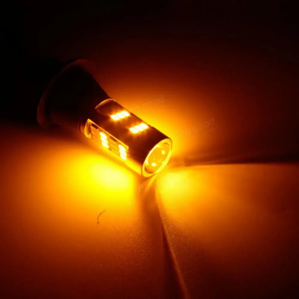 LED Двухцветный Желто-Белый Стробоскопический Мигающий 1156 BA15S(90) BAU15S(150) 7440 T20LED Заменитель Ламп для Автомобильного Стоп-Сигнала/Поворотника.