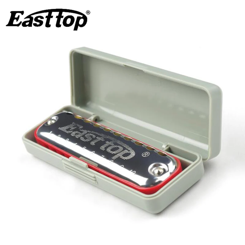Высокое качество EASTTOP T10-1 10 отверстий Blues Овальный губная гармоника для игры(ключ C