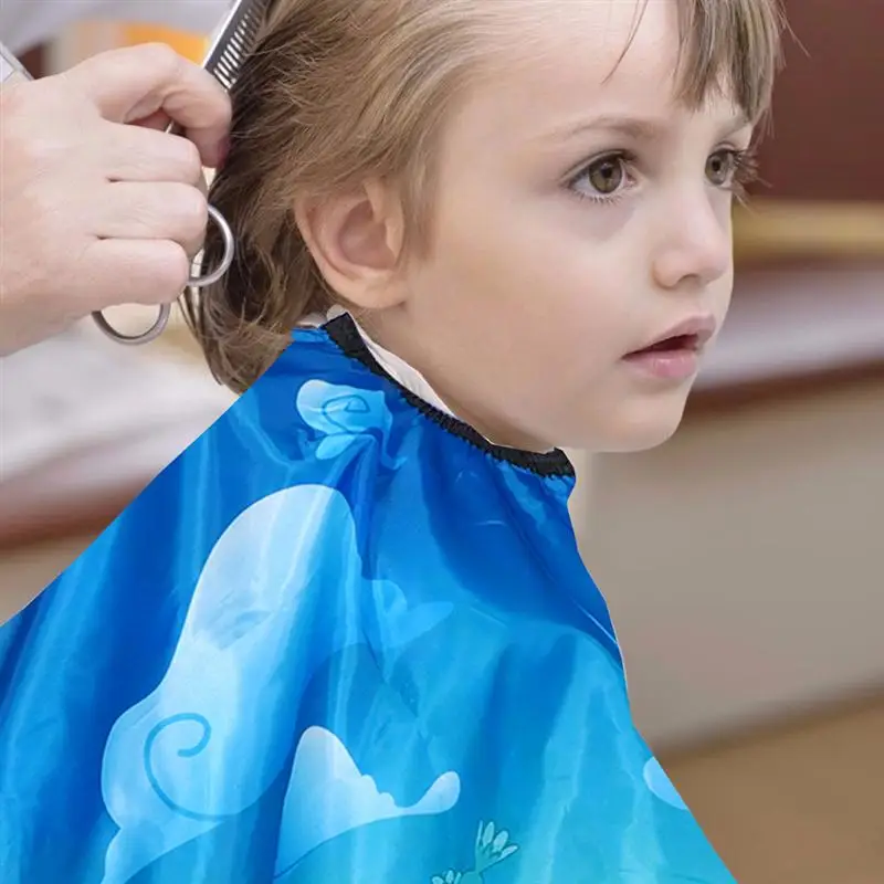 

Kids Hairdressing Cape Professional Salon Kids Haircut Cape with Neck Duster Child Hairdressing Cape Neck Duster Barber Tools
