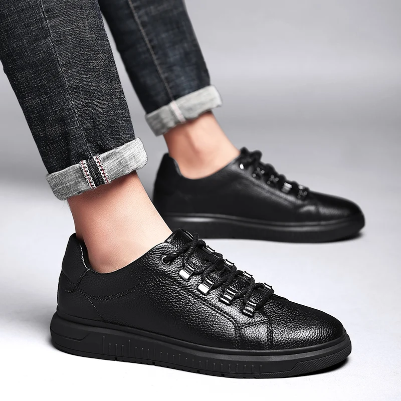 

Men Shoes Business Classic genuine Leather Spring Autumn Shoe Men Oxford Luxury Brand Lace-up Man Dress Casual Shoes big size 48