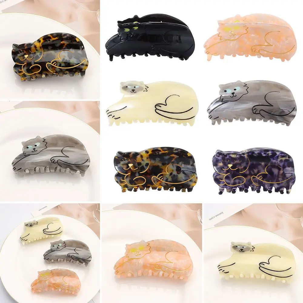 

Acrylic Cat Cute Hair accessories Acrylic Headwear Animal Claw Clip Shark Clip Geometric