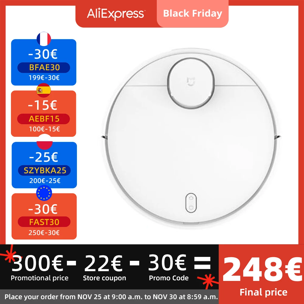 Умный пылесос Xiaomi Robot Vacuum Mop Pro 2 в 1 Mi STYJ02YM с лазерной навигацией Wi-Fi Швабра для