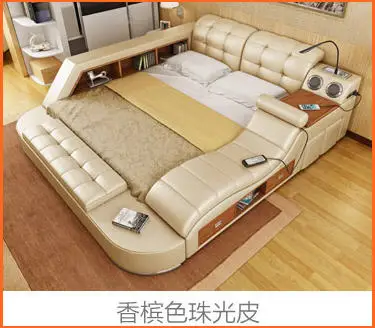 Рама для кровати из натуральной кожи современные мягкие мебель спальни кровать |