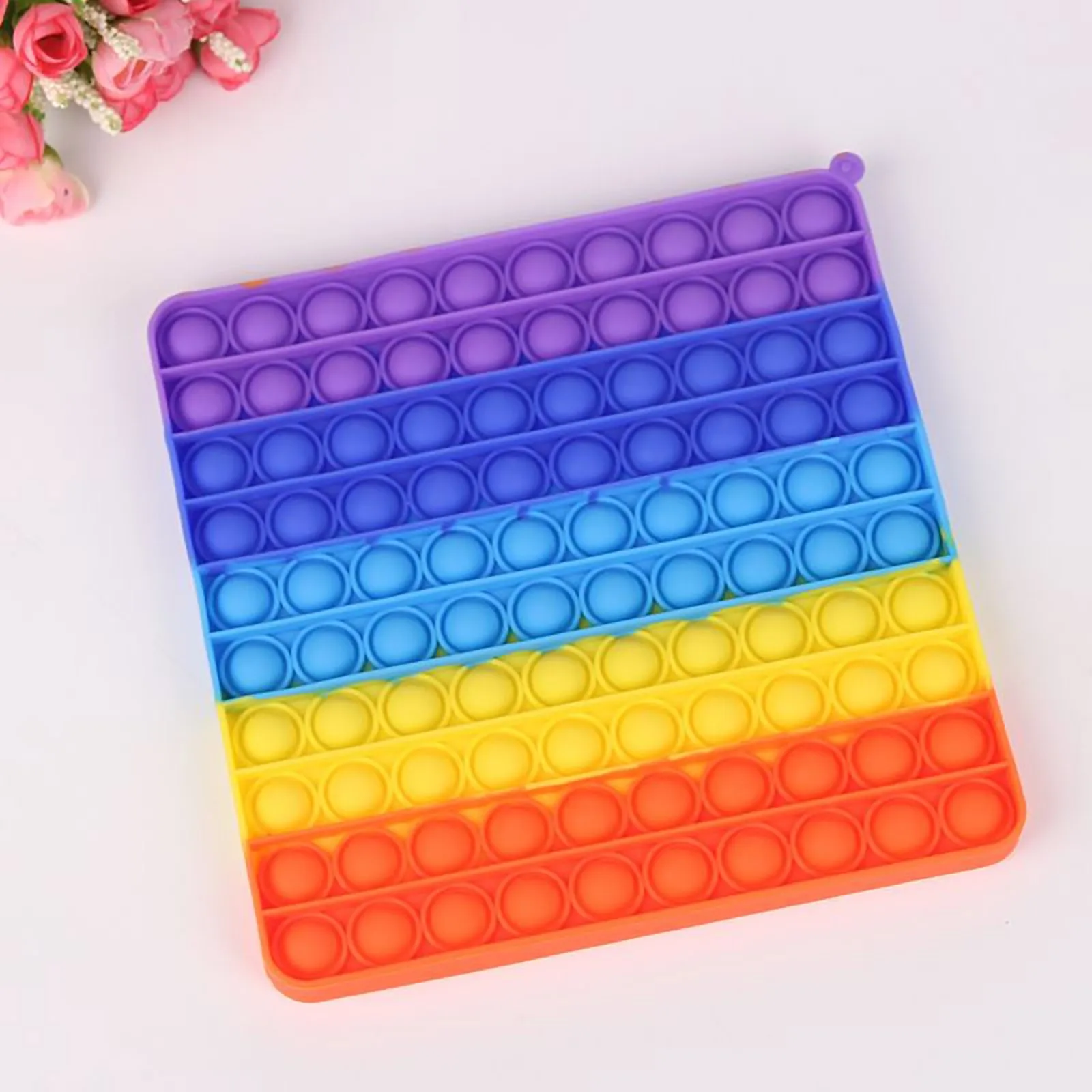

Big Size Fidget Reliver Stress Toy Rainbow Push Bubble Sensory Toy Simpl Dimmer Antistress Toy Children Sensory Game Toy