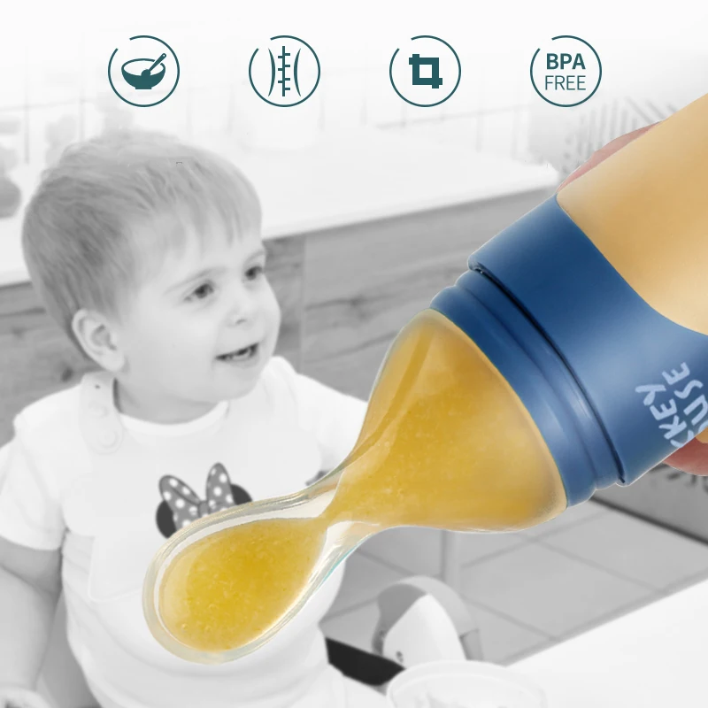 Disney для выдавливания ложка кормления прекрасный Безопасность младенцев