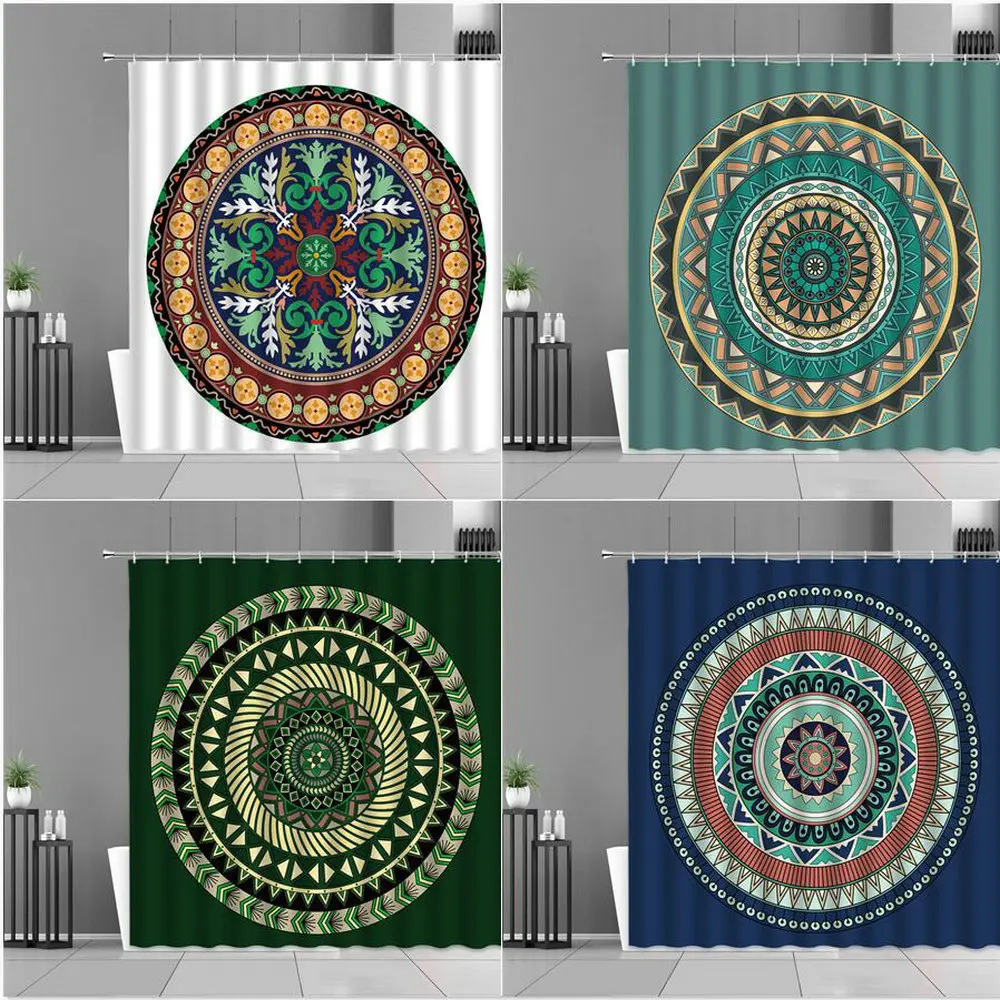 

Занавеска для душа в викторианском стиле, нежная Водонепроницаемая шторка из полиэстера с узором 3D, для ванны, с крючком