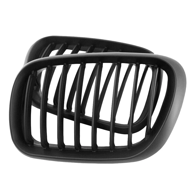 Решетка Передняя Матовая черная в спортивном стиле для BMW X5 E53 99 03 2 шт.|Гоночные
