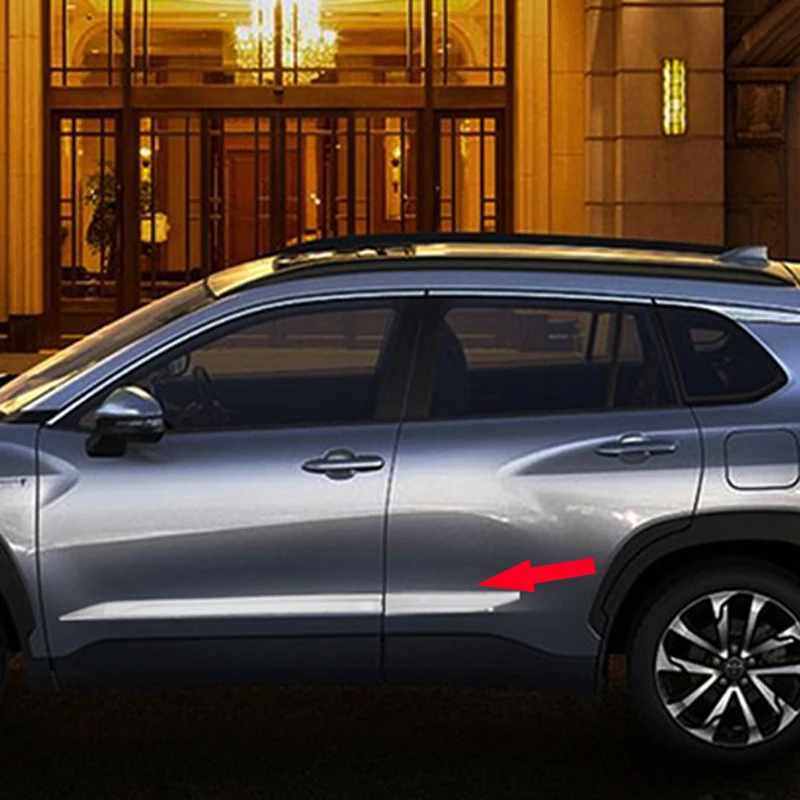 Для Тойота Королла крест XG10 2020 2021 боковые двери тела литья полосы наклейки