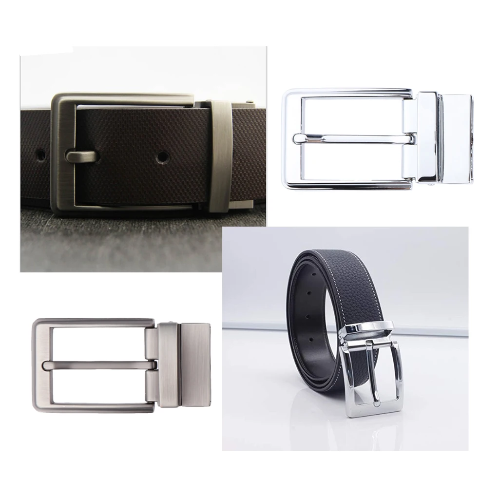 Reversible Alloy Belt Buckle Single Prong Rectangular Sewing Replacement Parts Craft Decoration for Men | Аксессуары для одежды