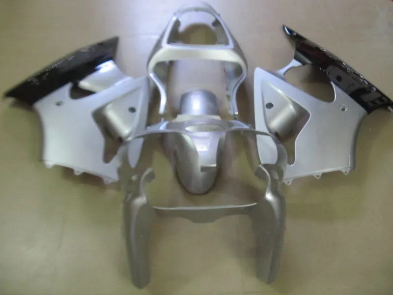 Комплект обтекателей под давлением для KAWASAKI Ninja ZX6R 00 01 02 636 2000 2001 2002 серебристый