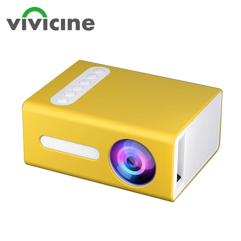 

Vivicine New T300 LED Mini Projector 320x240 Pixels Supports 1080P HDMI-Compatible USB Audio Portable Home Media Video Player