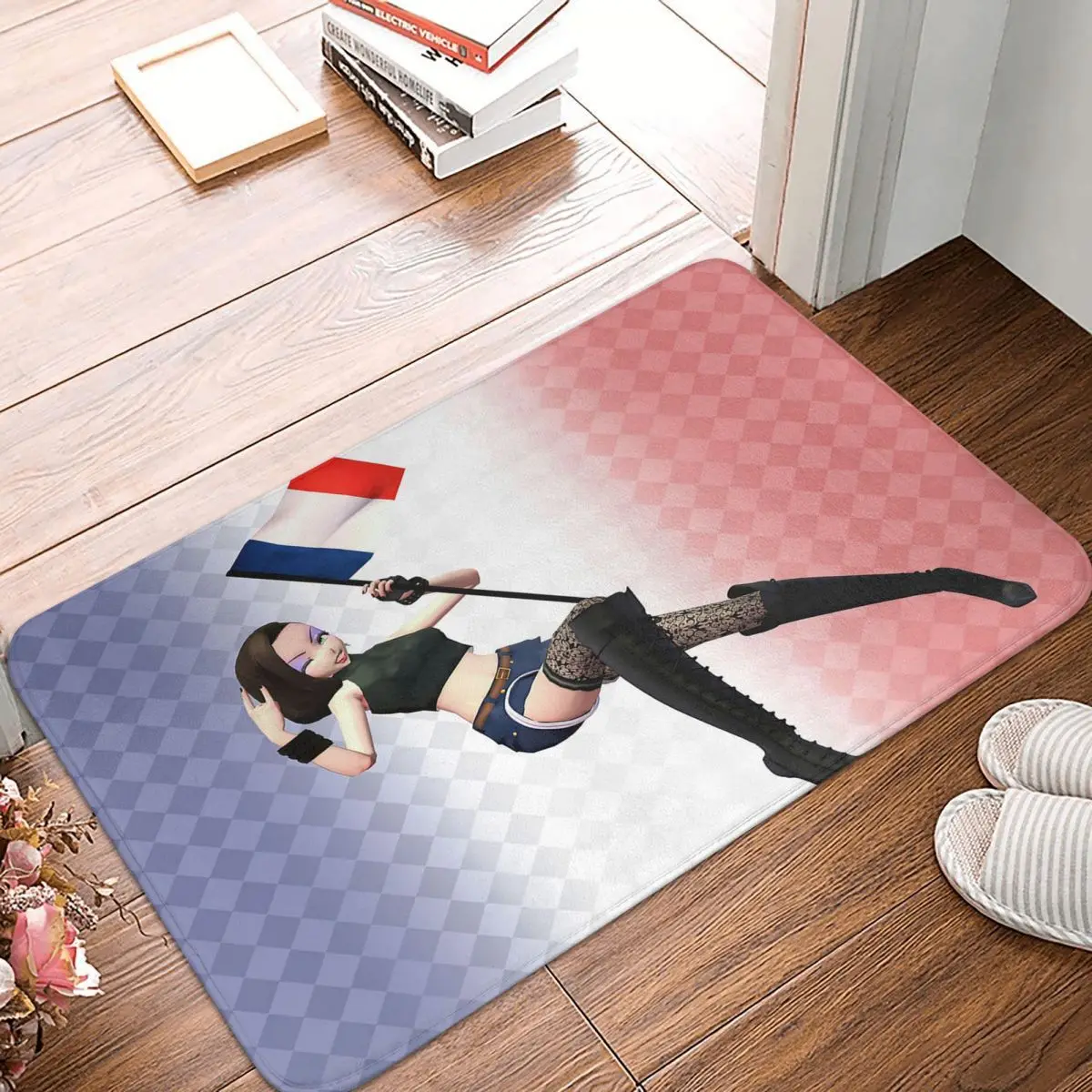 

Французский флаг Frence, Придверный коврик для ванной, современный мягкий ковер для входа, дома, прихожей, девочки, аниме декор, напольный коври...