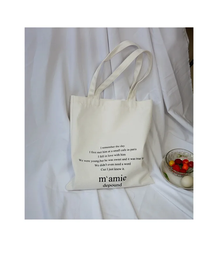 2021 Women's Beach Handbags: Large Cotton Cloth Tote Shoulder Bag for Shopping - Reusable Shopper Bag image 5