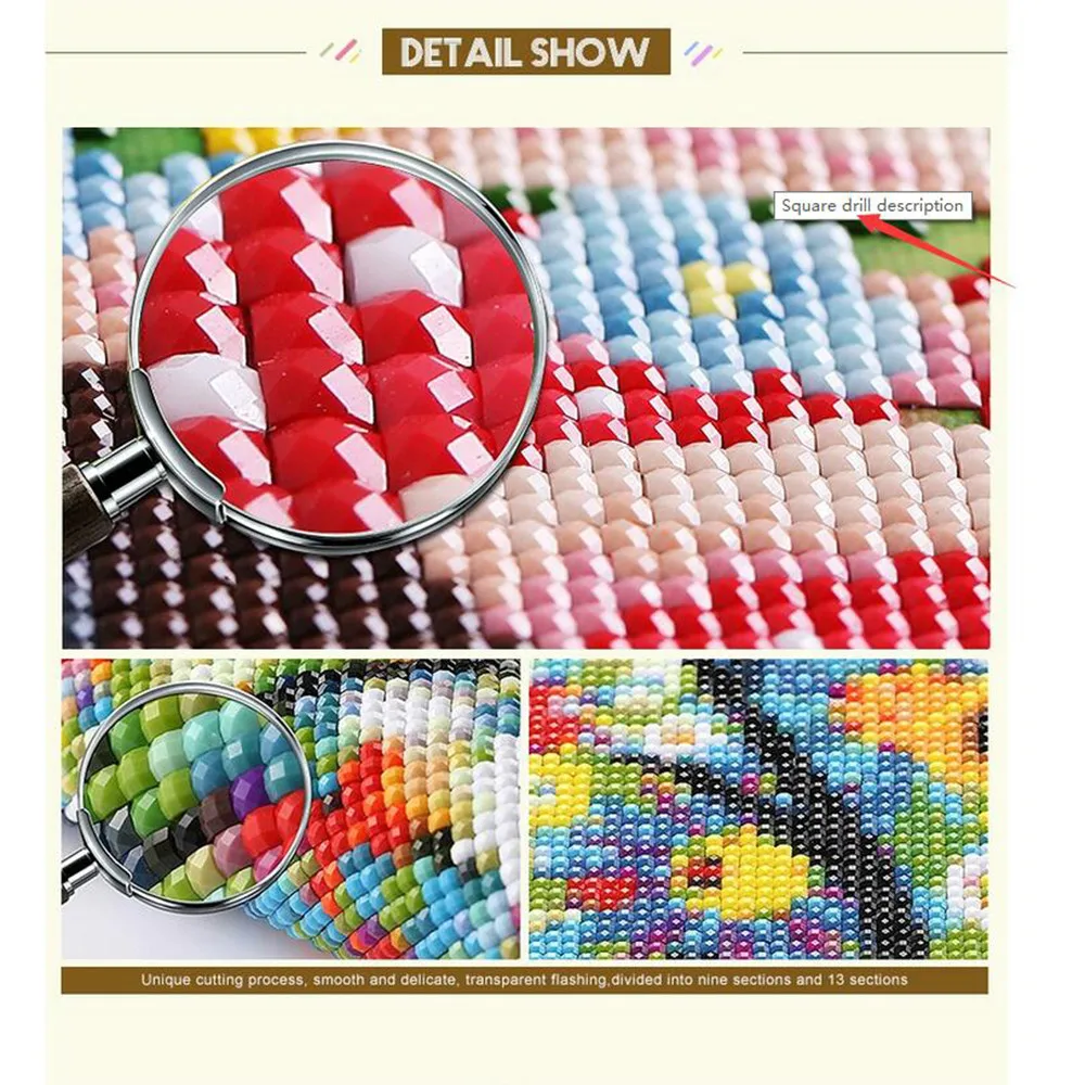 

5D DIY full square round drill diamond painting Cartoon hedgehog diamond mazayka embroidery Animal scenery wall decoration