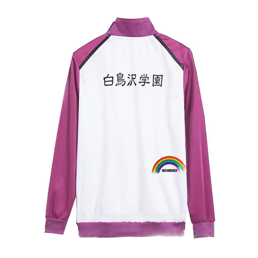 Аниме футболка! Haikyuu TEMPORADA 3 Shiratorizawa Gakuen Wakatoshi Ushijima Косплей Костюм Chaqueta спортивная
