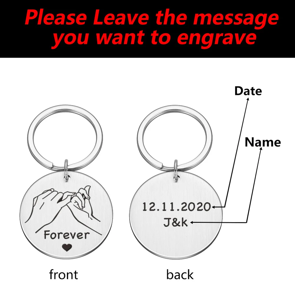 Подарок на день Святого Валентина брелок для пары парня девушки юбилей него ее