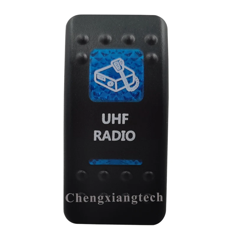

Printed Blue Rocker Switch Cap- UHF Radio - for Carling Arb Car Boat Rocker Switch 12v 24v, Cover Only !!! No Switch Base !!!