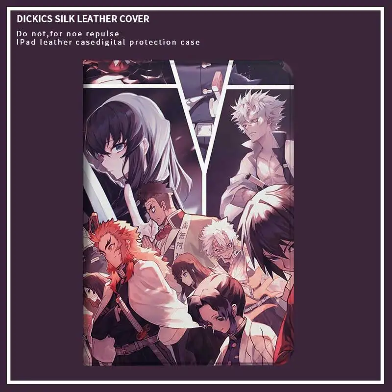 

Manga Demon Slayer Case for Apple iPad Mini 1 2 3 4 5 Flip Stand Cases Japan Anime Kisatsutai Rengoku for Apple iPad 2 3 4 Cover