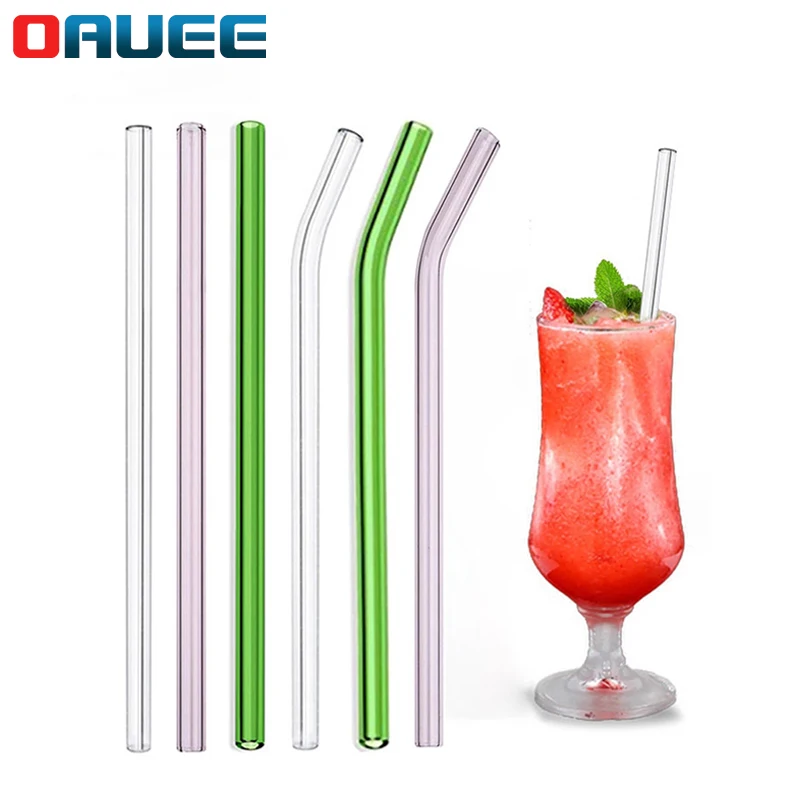Стеклянная соломинки многократного использования стеклянная трубка для питья