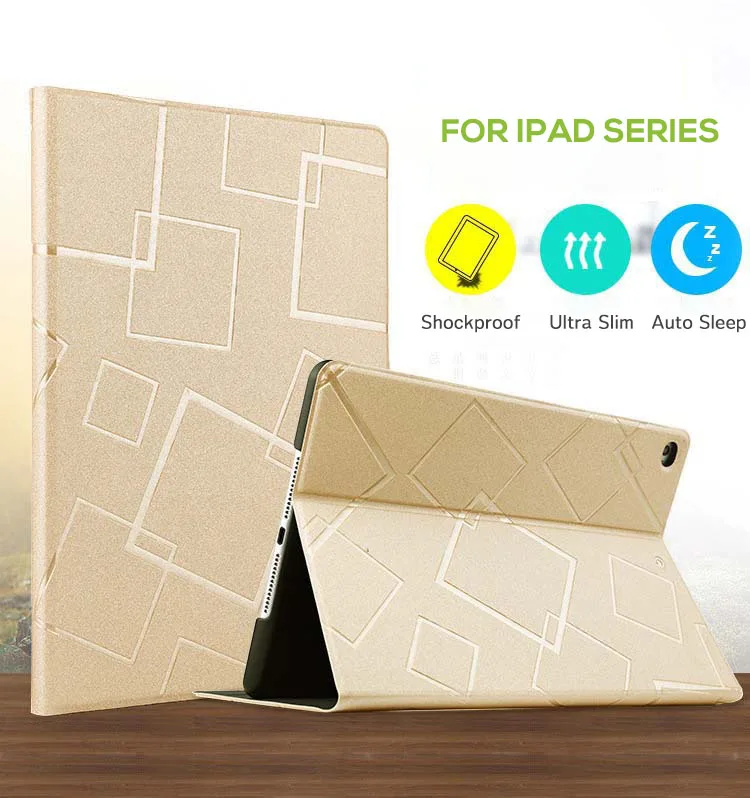 Чехол для IPad 6-го поколения, модная искусственная кожа+ Поликарбонат, подставка, умный чехол для Ipad, чехол Pro 9,7 Air 2 Air 1, Fundas Gold