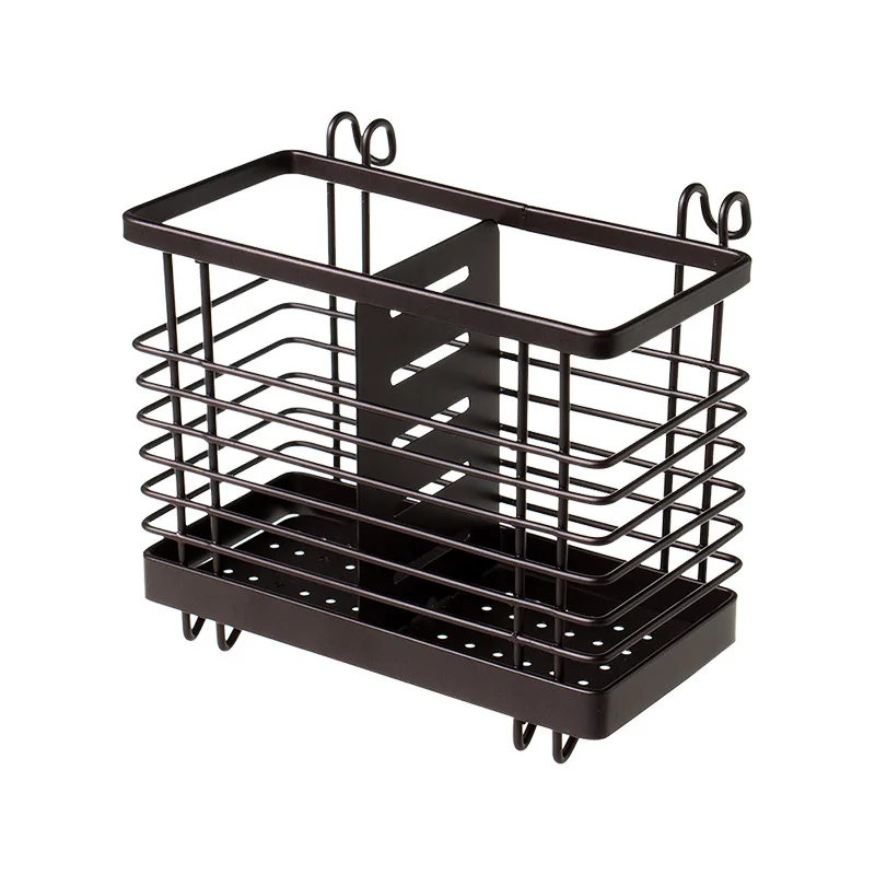 

Non perforated wall mounted chopsticks rack kitchen basket drain storage rack household simple tableware spoon storage rack
