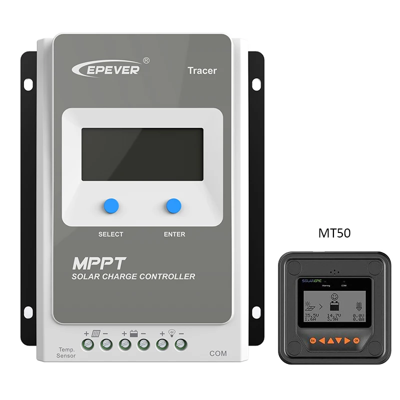 

EPever MPPT Tracer1210AN 10A 12V 24V Auto Solar Regulator Battery Charger Controllers with MT50 Remote Meter