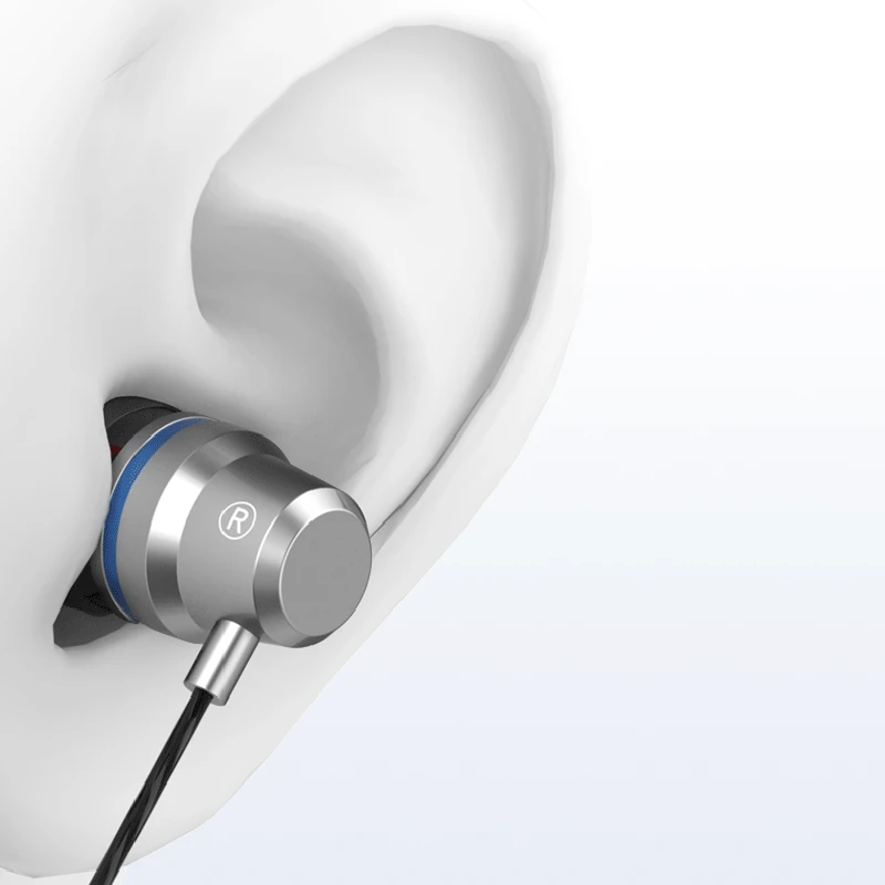 Проводные наушники-вкладыши типа c металлическая гарнитура с микрофоном