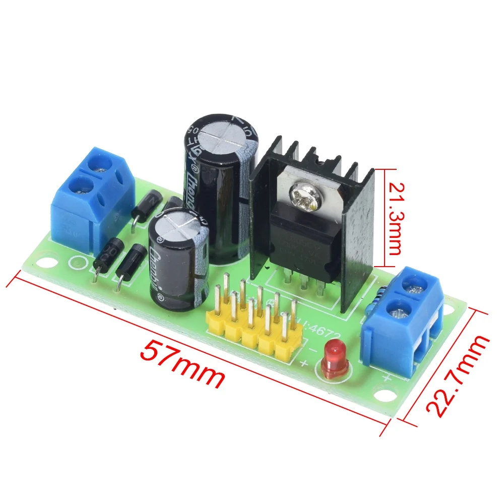 Шэньян L7805 LM7805 понижающий преобразователь доска 7 5 V 20V 5V Регулятор модуль питания