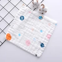 saliva towel cartoon pattern super absorbent soft baby square bibs for toddlers