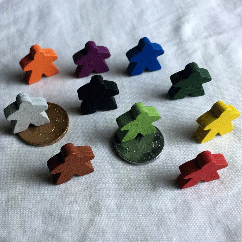 10 шт./лот человеческие деревянные пилоны/Шахматы 16 мм Meeple для каркассонных