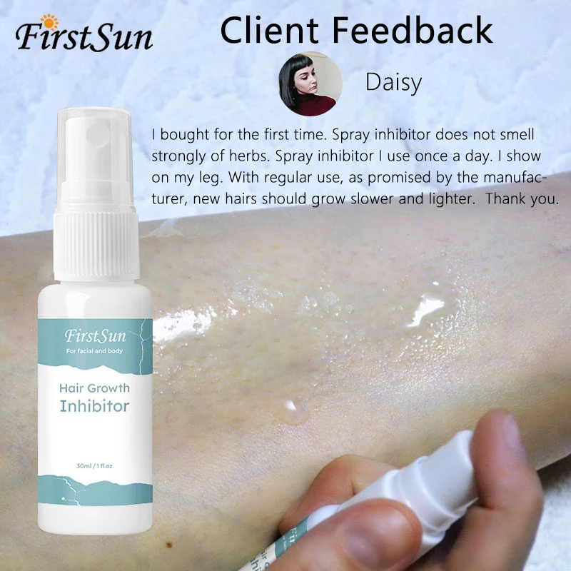 FirstSun Hair Growth Inhibitor Facial Removal Cream Spray Beard Bikini Intimate Face Legs Body Armpit Painless Spra | Красота и
