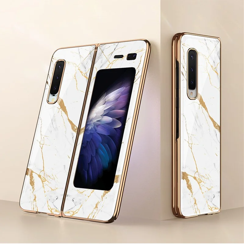 

Новинка 2021 года, защитный чехол F9000 /W20, Жесткий Чехол из закаленного стекла с рисунком для Samsung Galaxy, складной чехол с роскошным покрытием