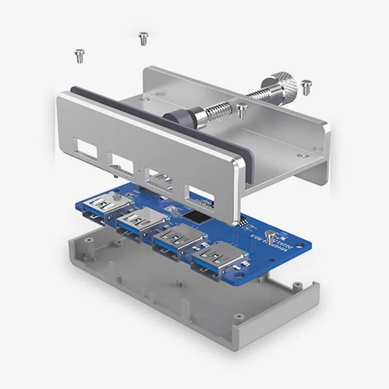 ORICO USB концентратор USB 3,0 концентратор зарядный концентратор Профессиональный зажим дизайн Алюминиевый сплав 4 порта портативный размер туристическая станция для ноутбука