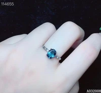 kjjeaxcmy fine jewelry 925 sterling silver inlaid natural blue topaz ring vintage new female gemstone ring popular support test