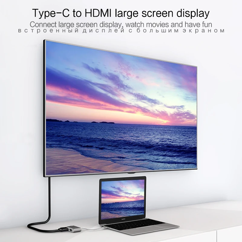 Переходная док-станция USB C к HDMI VGA Type-C для MacBook Pro/Air разветвитель 3 0 с несколькими