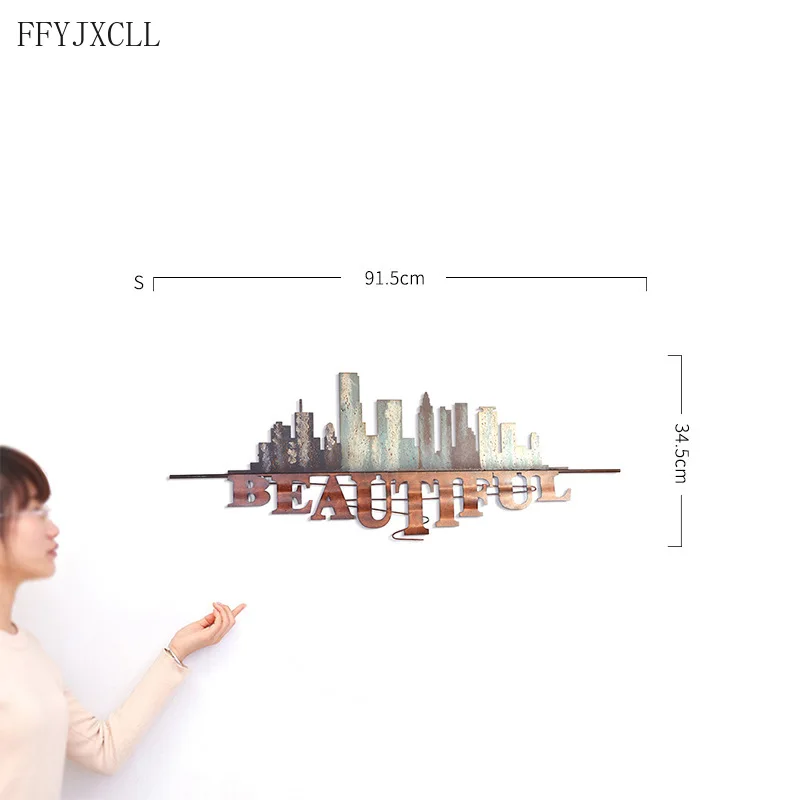 Подвеска в ретро-стиле индастриал трехмерная железная Настенная роспись с