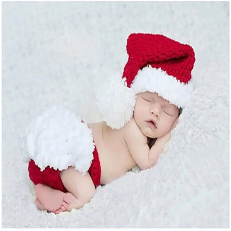 

Christmas Accessories Newborn Photography Props Clothes Infant Crochet Knitted Cute Pink Rabbit Costume Photo Props Pants