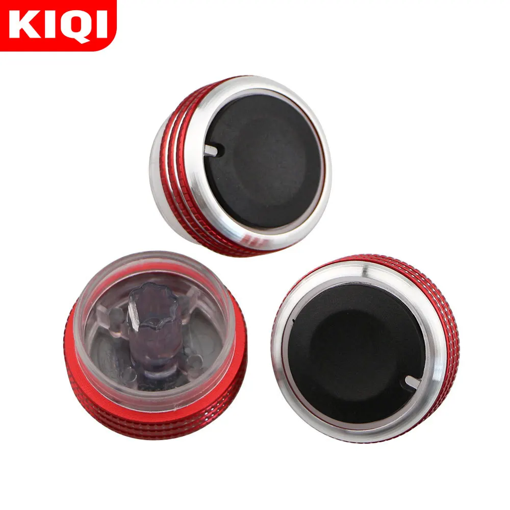 

KIQI Car AC Knob Aluminum Alloy Air Conditioning Heat Control Switch Accessories Suitable for Ford Focus 2 3 MK2 MK3 Mondeo