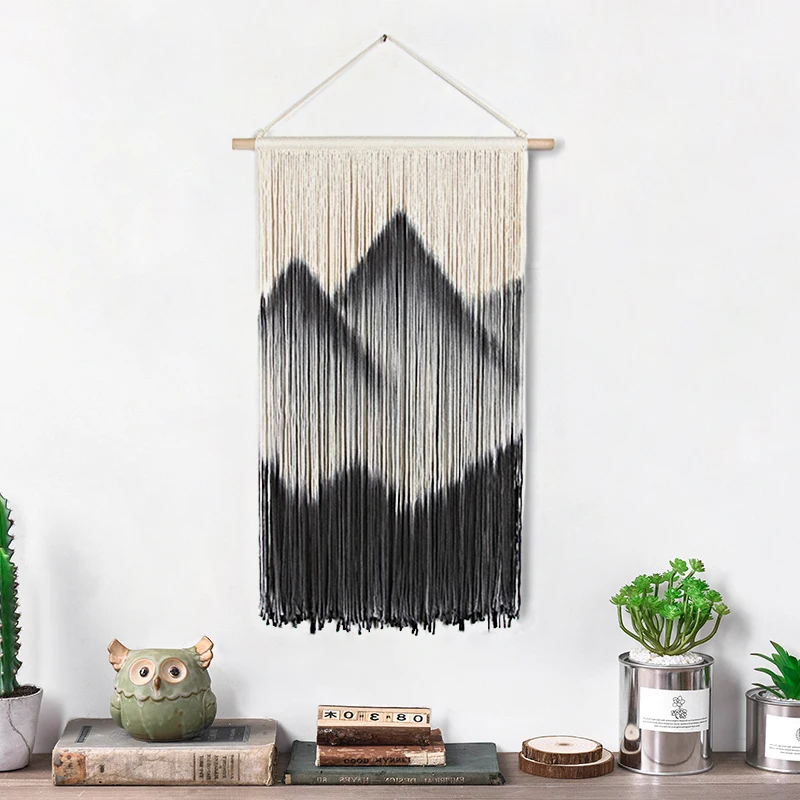 Настенный Гобелен макраме в скандинавском стиле крашеный вручную гобелен B & для