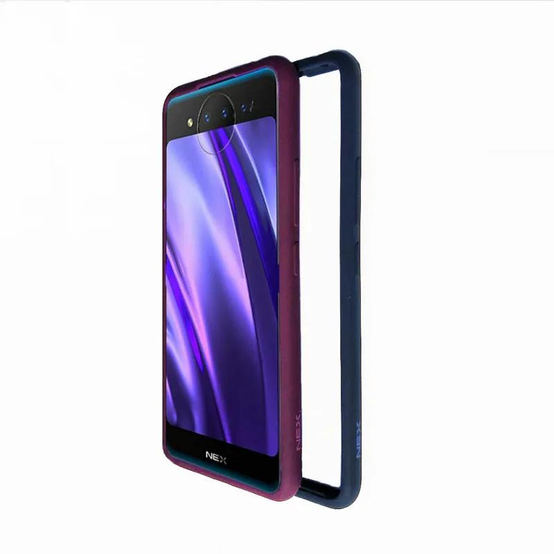 Бампер для vivo NEX версия с двумя экранами жидкий силикон оригинальное качество