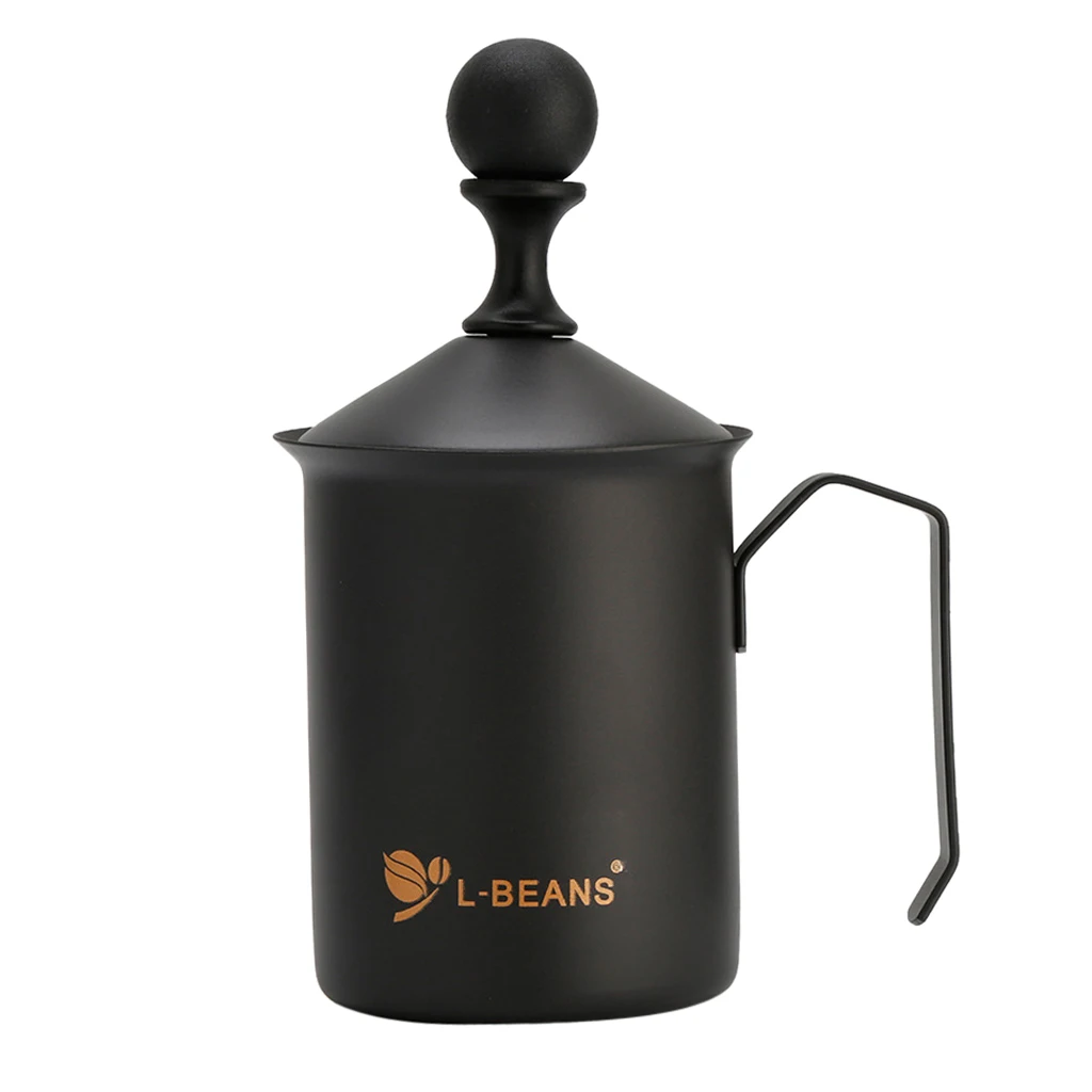 

600ml Stainless Steel Milk Frother Double Mesh Milk Foamer DIY Fancy Coffee Creamer for Cappuccino Latte
