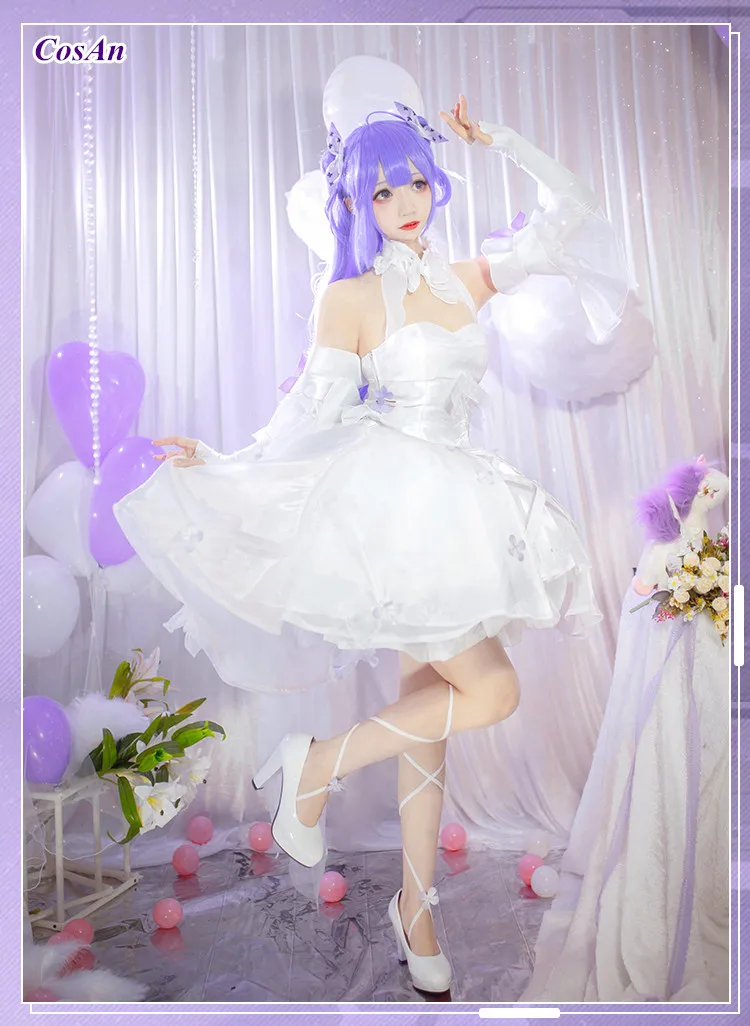 CosAn Game Azur Lane HMS Unicorn Косплей Костюм Высокое качество Прекрасное белое