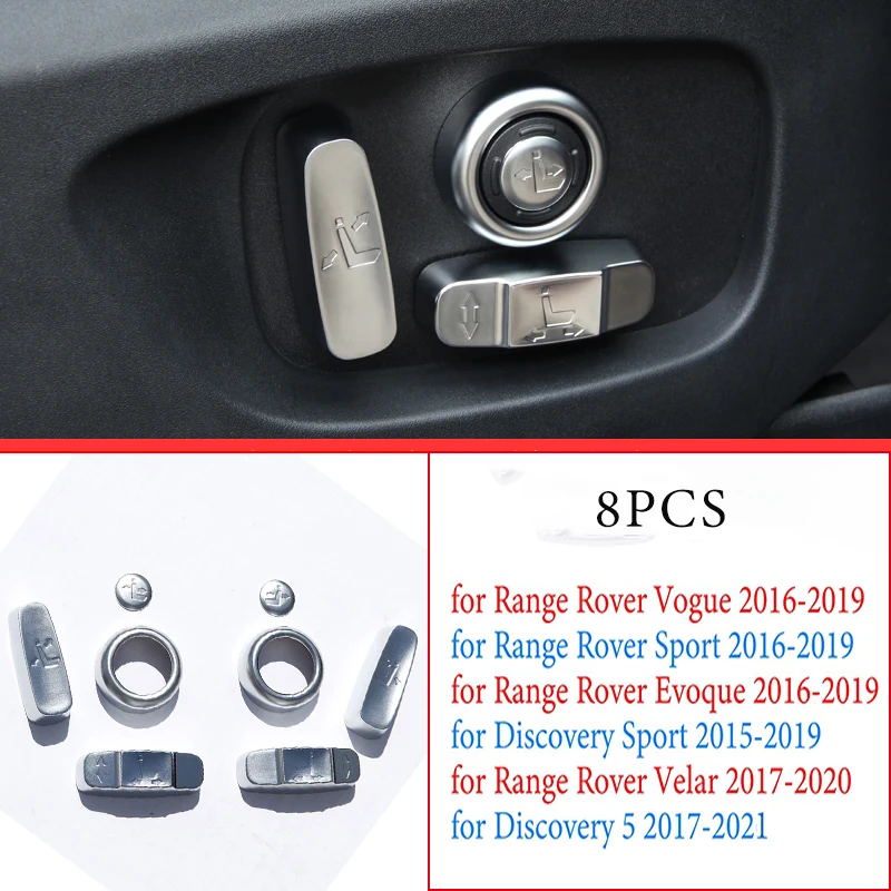 

Для Land Rover Discovery 5 Range Rover Sport Evoque Vogue Discovery Sport Velar автомобильное сиденье с боковой кнопкой регулировки крышки отделки
