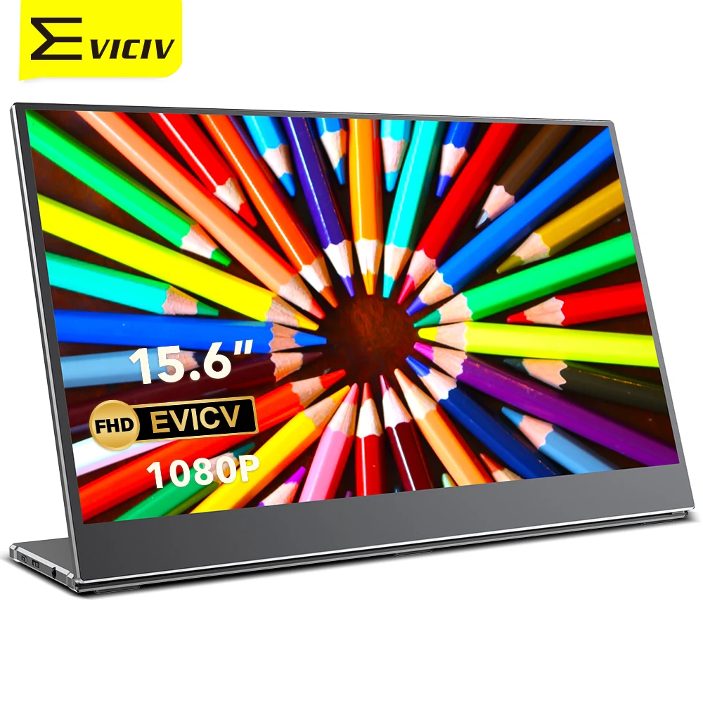 

EVICIV 15.6" Portable Monitor 1920*1080 Full HD USB Display LCD Screen With VESA IPS Panel Non-flicker For SAMSUNG DEX Huawei
